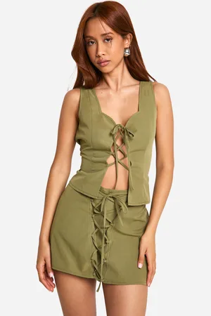 Boohoo Womens Lace Up Detail Corset - - 6