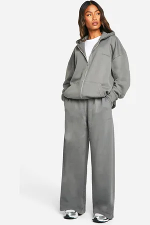 Boohoo Womens Dsgn Studio Embroidered Straight Leg Jogger - - S