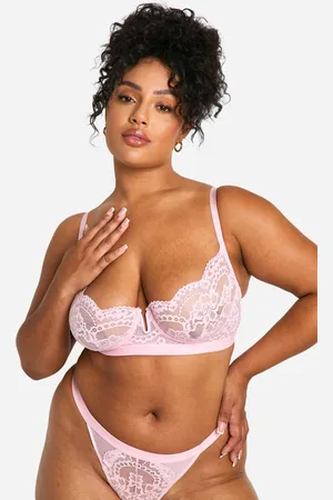 Boohoo Womens Lace Underwire Balcony Bra - - 34Dd