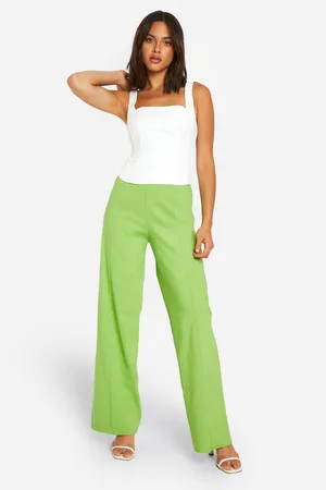 Boohoo Womens Super Stretch Seam Detail Wide Leg Trousers - - 6