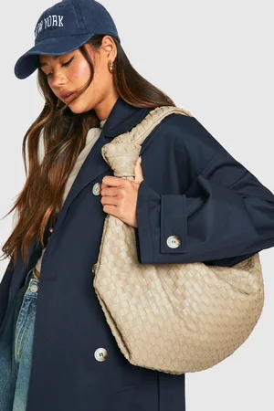 Boohoo Womens Woven Knot Oversized Shoulder Bag - - One Size