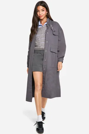 Boohoo Womens Utility Pocket Detail Trench Coat - - 8
