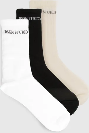 Boohoo Womens Dsgn Studio 3 Pack Socks - - One Size