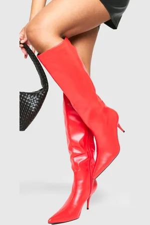 Boohoo Womens Low Heel Pointed Column Boots - - 5