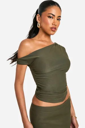 Boohoo Womens Soft Touch Sleeveless Asymmetric Hem Top - - 12