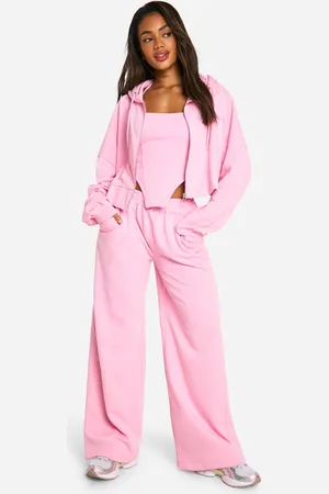 Boohoo Womens Corset Top 3 Piece Boxy Crop Hooded Tracksuit - - L