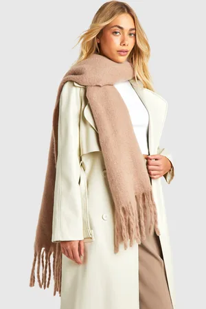Boohoo Womens Chunky Oversized Fringe Scarf - - One Size