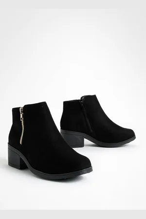 Boohoo Womens Wide Fit Zip Side Chelsea Boots - - 7