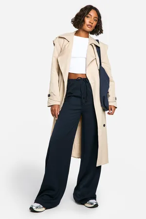 Boohoo Womens Tall Drawstring Woven Wide Leg Trouser - - 6