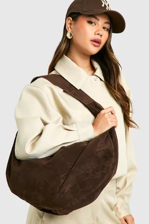 Boohoo Womens Faux Suede Slouchy Shoulder Bag - - One Size
