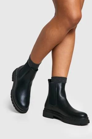 Boohoo Womens Basic Chunky Chelsea Boots - - 3