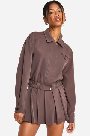 Boohoo Womens Relaxed Fit Tailored Bomber Jacket - - 8