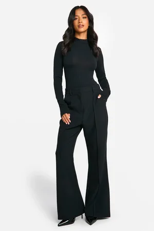 Boohoo Womens Petite Essential Flare Leg Tailored Trousers - - 6/26L