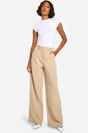 Boohoo Womens Tall Essential Wide Leg Tailored Trousers - - 14/34L