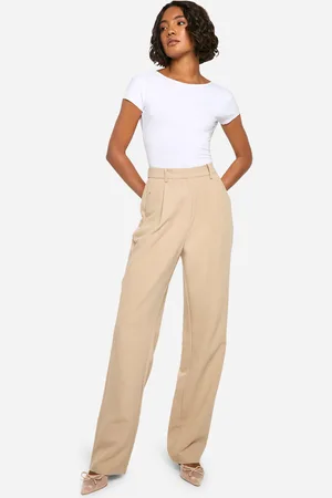 Boohoo Womens Tall Essential Straight Leg Tailored Trousers - - 8/34L