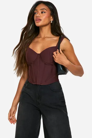Boohoo Womens Bandage Cupped Boned Corset Top - - 6