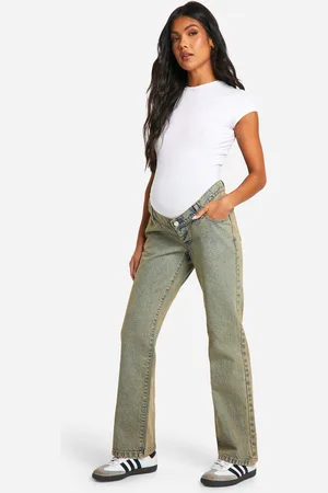 Boohoo Womens Maternity Basic High Waisted Straight Leg Jeans - - 14