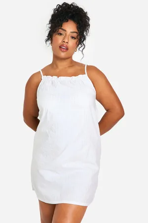 Boohoo Womens Plus Cotton Poplin Strappy Pinstripe Nightie - - 16