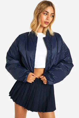 Boohoo Womens Puffer Nylon Bomber Jacket - - 14
