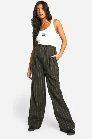 Boohoo Womens Maternity Elasticated Waist Stripe Trouser - - 8
