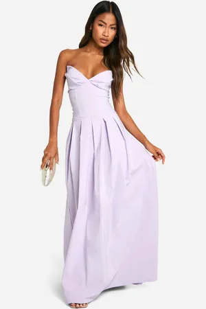 Boohoo Womens Corset Bengaline Maxi Skater Dress - - 16