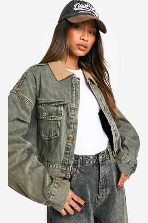 Boohoo Womens Rib Detail Denim Jacket - - 6