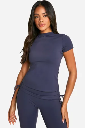 Boohoo Womens Dsgn Studio Supersoft Sculpt Short Sleeve Top - - L