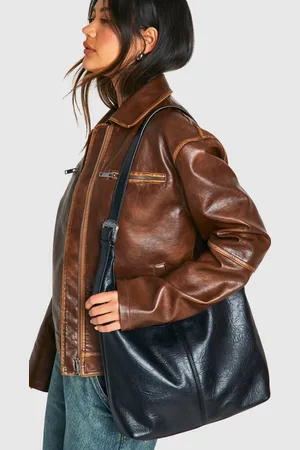 Boohoo Womens Western Buckle Slouchy Tote Bag - - One Size