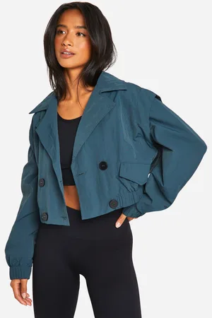 Boohoo Womens Petite Shoulder Detail Short Trench Coat - - 6