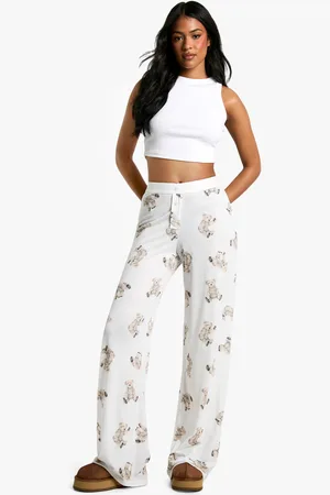 Boohoo Womens Tall Bear Print Pyjama Trousers - - 8
