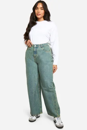 Boohoo Womens Basics Plus Straight Leg Jeans - - 16