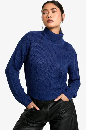 Boohoo Womens Basic Roll Neck Crop Jumper - - S