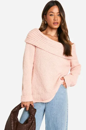 Boohoo Womens Tall Boucle Bardot Jumper - - S