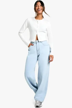 Boohoo Womens Basics Baggy Boyfriend Jeans - - 6/30L