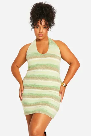 Boohoo Womens Plus Cowl Knitted Buckle Dress - - 16
