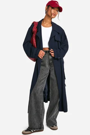 Boohoo Womens Belted Trench Coat - - 10
