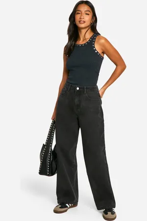 Boohoo Womens Petite Basics Boyfriend Jean - - 16/28L