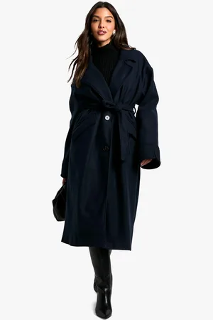 Boohoo Womens Marl Wool Look Coat - - 12