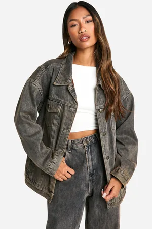 Boohoo Womens Fleece Lined Denim Jacket - - 6