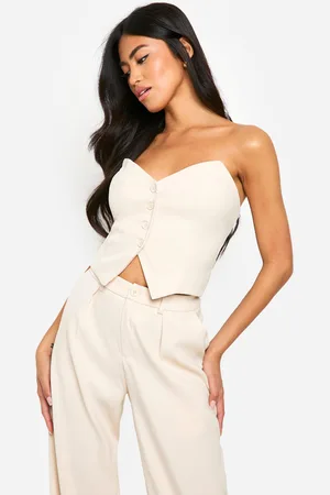 Boohoo Womens Bandeau Corset Style Waistcoat - - 12