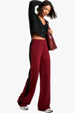 Boohoo Womens Tall Contrast Stripe Wide Leg Trouser - - 8