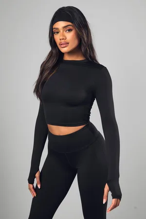 Boohoo Womens Dsgn Studio Supersoft Peached Sculpt Long Sleeve Top - - S
