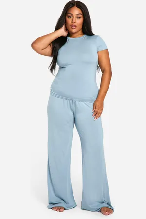 Boohoo Womens Plus Wide Leg Modal Lounge Trouser - - 16