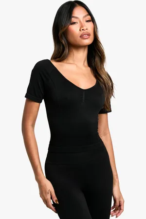Boohoo Womens Premium Sculpt Seamless Short Sleeve Top - - S
