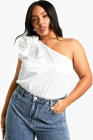 Boohoo Womens Plus Corsage Shoulder Bodysuit - - 16