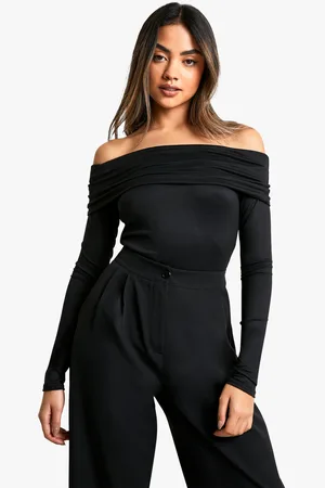 Boohoo Womens Peached Off Shoulder Bodysuit - - 8