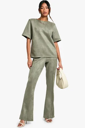 Boohoo Womens Suede Low Rise Flares - - 6