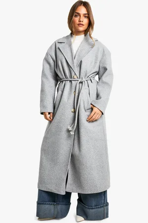 Boohoo Womens Petite Belt Detail Wool Look Maxi Coat - - 6