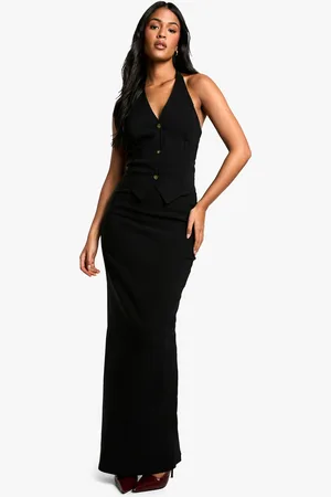 Boohoo Womens Tall Halter Waistcoat And Skirt Co-Ord - - 14