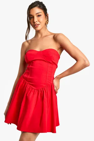 Boohoo Womens Bengaline Corset Skater Dress - - 8